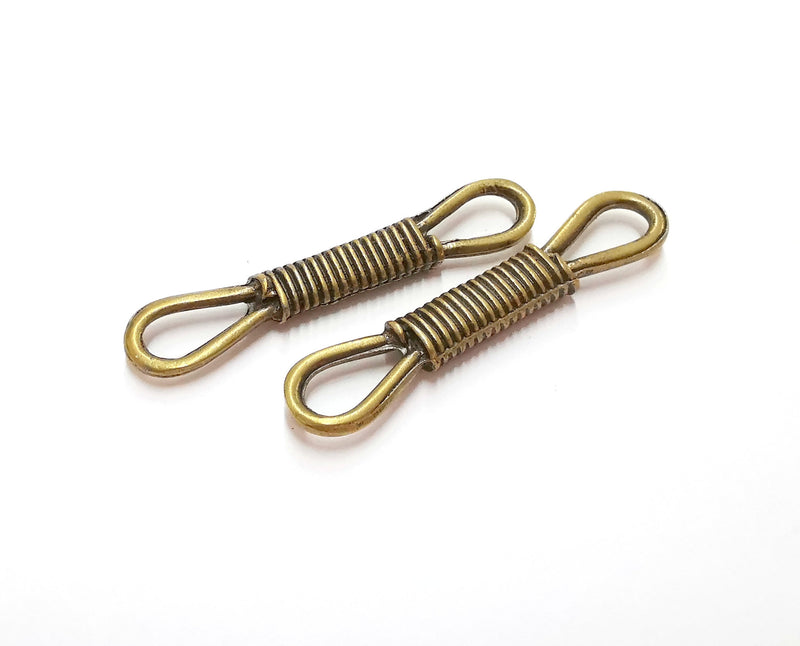 2 Bales of Rope Charms Connector Antique Bronze Plated Charms (60x12mm) G21224