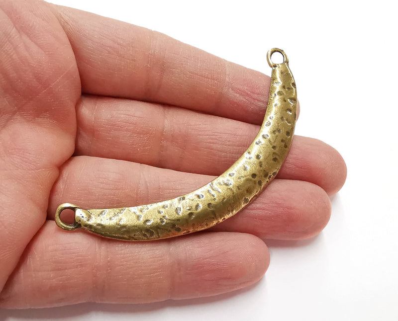 Hammered Pendant Collar Antique Bronze Plated Pendant (87mm)  G21232