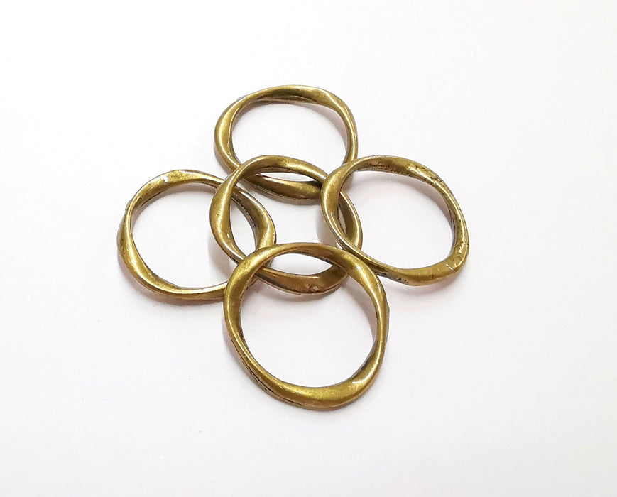 10 Circle Findings Antique Bronze Plated Circle (21 mm)  G21237