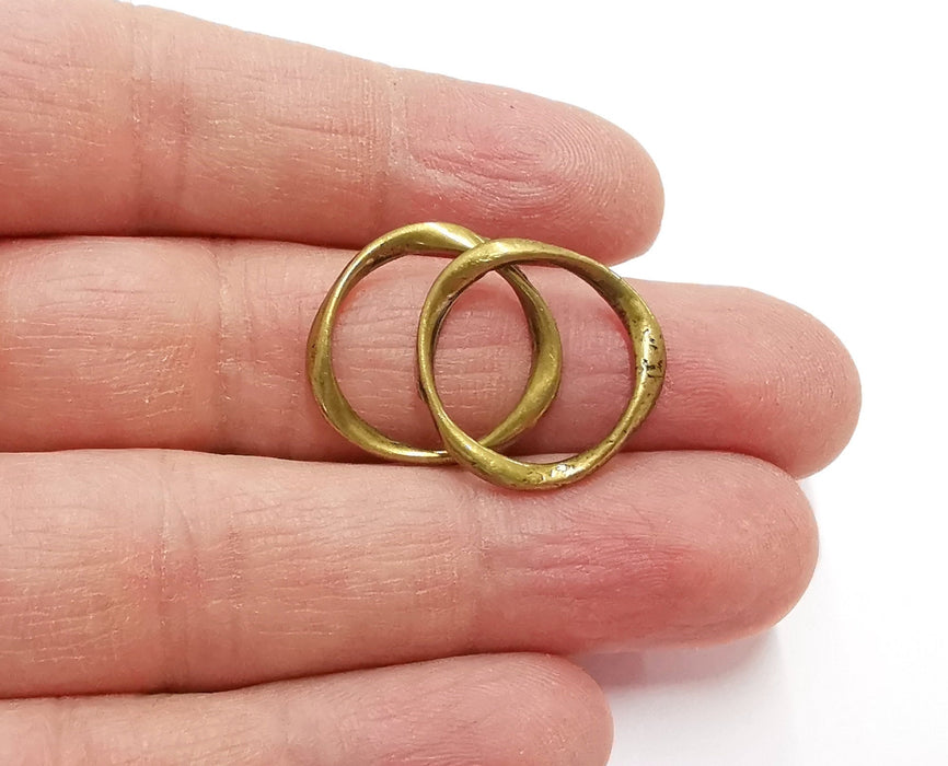 10 Circle Findings Antique Bronze Plated Circle (21 mm)  G21237