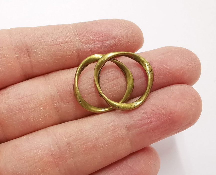 10 Circle Findings Antique Bronze Plated Circle (21 mm)  G21237