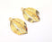 2 Leaf Charms Shiny Gold Plated Charms (34x20mm)  G22370