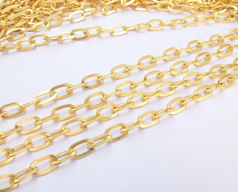 Gold Plated Cable Large Chain 1 Meter - 3.3 Feet  (15.5x9.2 mm)  G21258