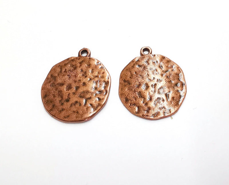 2 Copper Charms Antique Copper Plated Charms (30x25mm)  G20910
