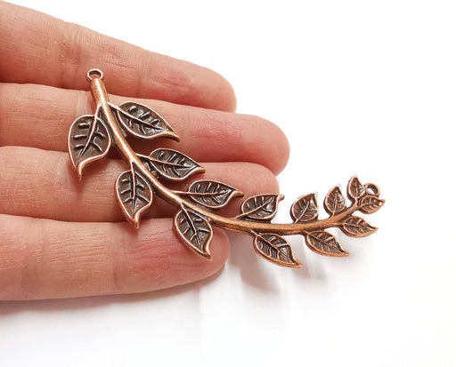 Leaves Branch Pendant Connector Antique Bronze Plated Pendant (85mm)  G21275