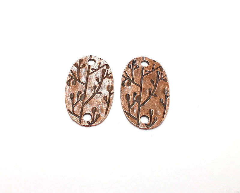 2 Antique Copper Charm Connector Antique Copper Plated Charm (36x20mm) G21289