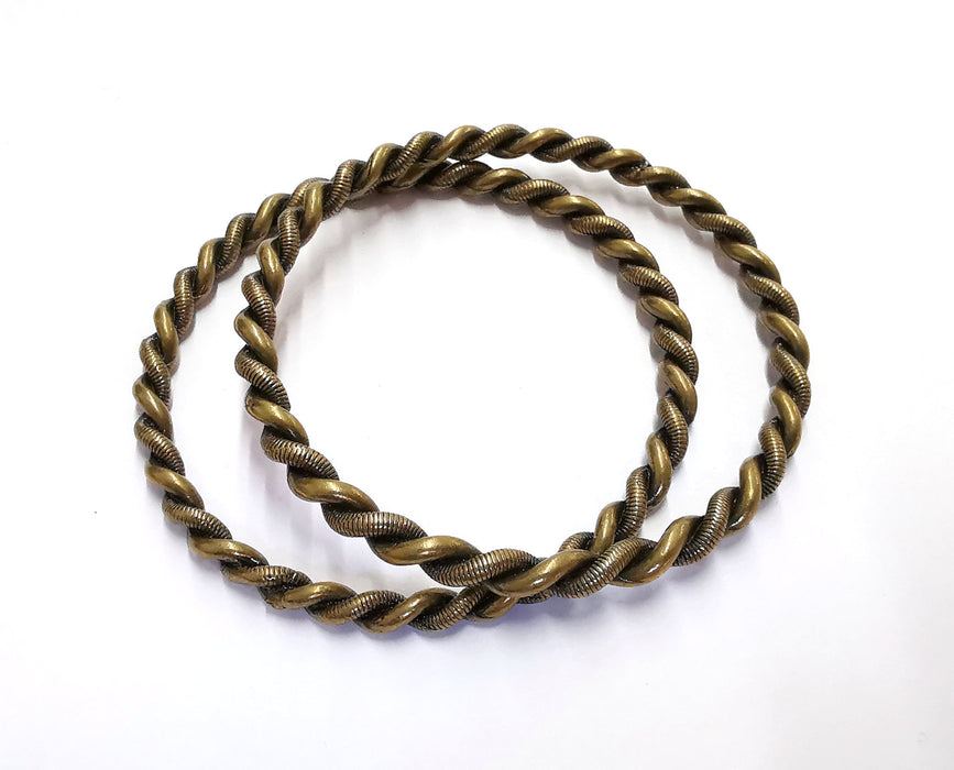 Twisted Big Circle Findings Antique Bronze Plated Circle (69 mm)  G27374