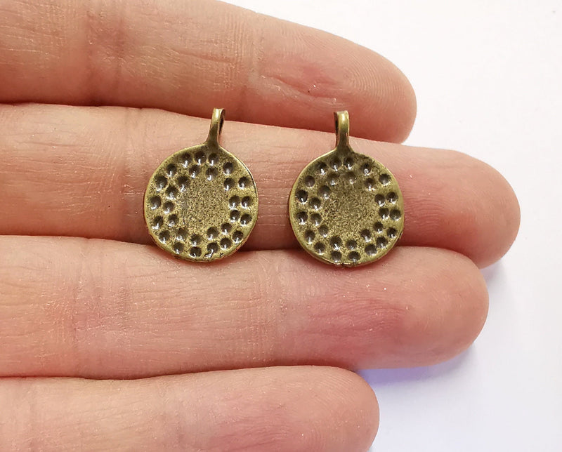 4 Antique Bronze Charms Antique Bronze Plated Charms (21x15mm)  G20929