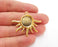 Sun Charms Blank Bezel Resin Bezel Mosaic Mountings Gold Plated Charms (42x35mm) (16 mm Bezel Inner Size)  G21319