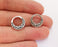 5 Silver Double Side (Both Side Same) Charms Antique Silver Plated Charms (16mm)  G20966