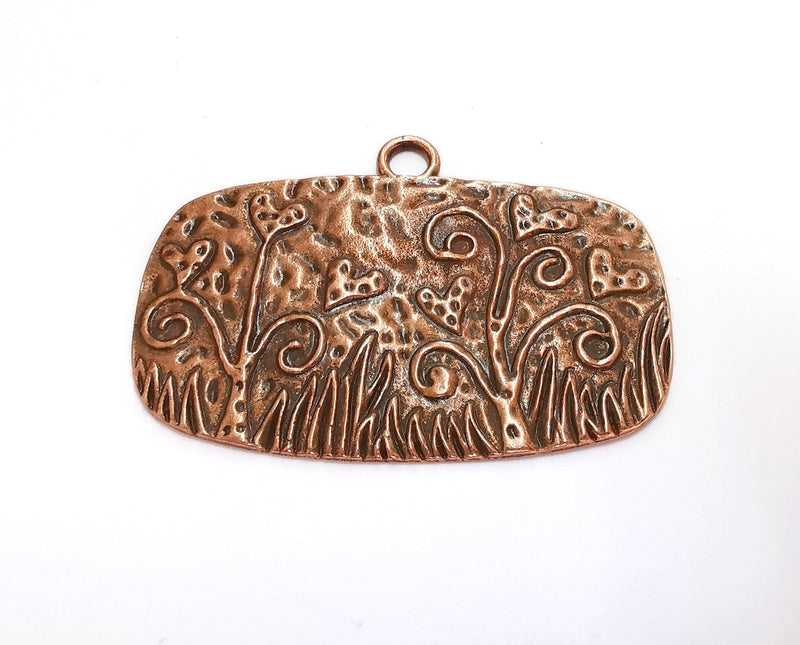 Flowers Pendant Antique Copper Plated Pendant (46x65mm)  G20968