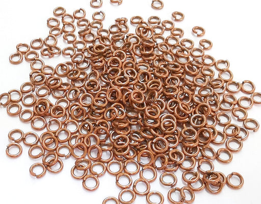 Antique Copper Brass Jumpring (5 mm) Strong jumpring ,  18 guage  G20969