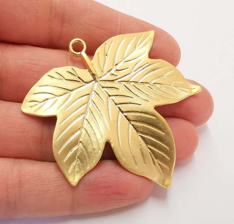 Leaf Pendant Gold Plated Pendant  (58x55 mm)  G21329