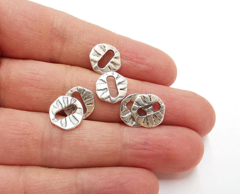 10 Silver Findings Antique Silver Plated Findings (12x11mm)  G21331