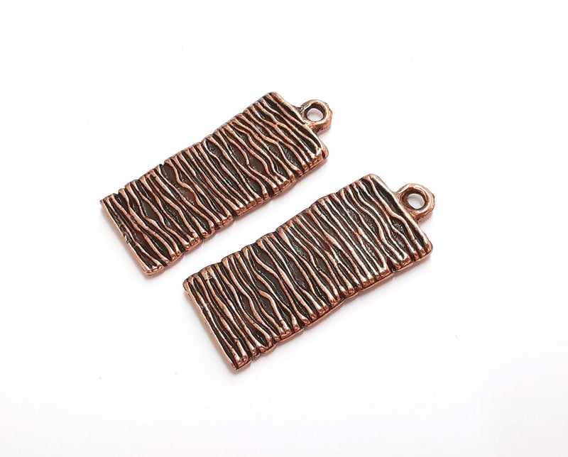 2 Antique Copper Charms Antique Copper Plated Charms (39x16mm) G21011