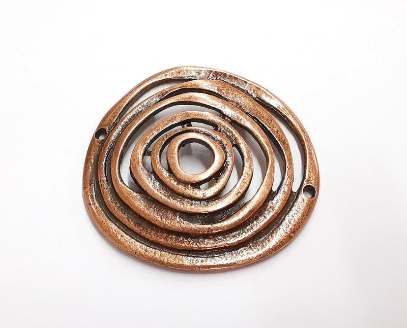 2 Copper Charms Connector Antique Copper Plated Charms (48x47mm)  G21014