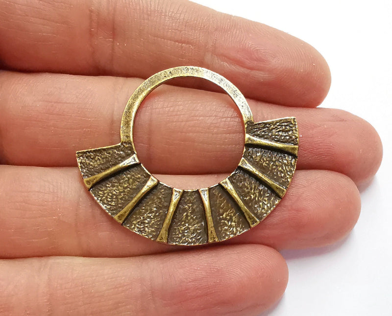 2 Antique Bronze Charms Antique Bronze Plated Charms (43x36mm)  G21022