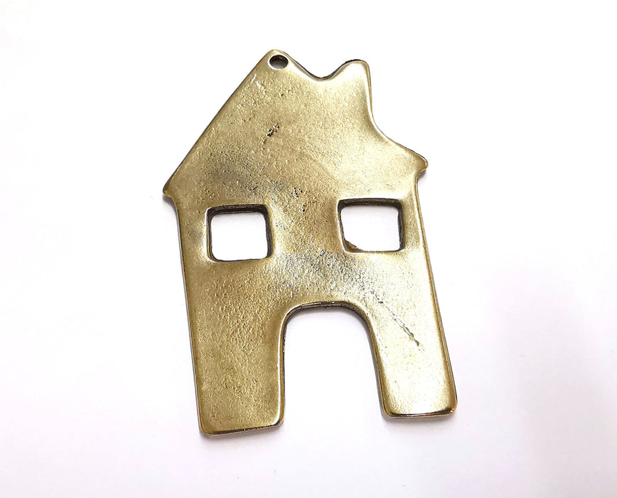 House Pendant Antique Bronze Plated Pendant (82x50mm) G21038