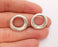 2 Circle Charms Antique Silver Plated Charms (20mm)  G21045