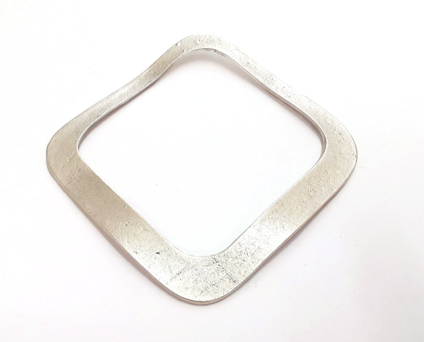 Square Pendant Antique Silver Plated Pendant (62x61mm)  G21046