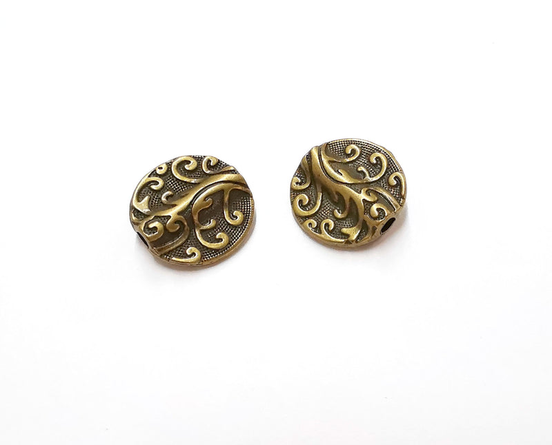 2 Antique Bronze Charms Antique Bronze Plated Charms (20mm)  G21363