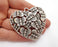 Heart Butterfly Pendant Antique Silver Plated Pendant (66x60mm)  G21100