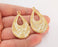 2 Gold Charms Shiny Gold Plated Charms  (46x27mm)  G21379