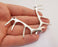 Antler Pendant Connector Antique Silver Plated Pendants (94mm)  G21111