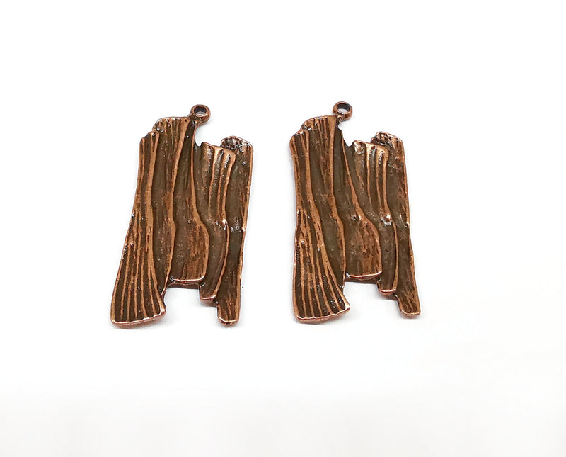 2 Antique Copper Charms Antique Copper Plated Charms (39x19mm) G21392