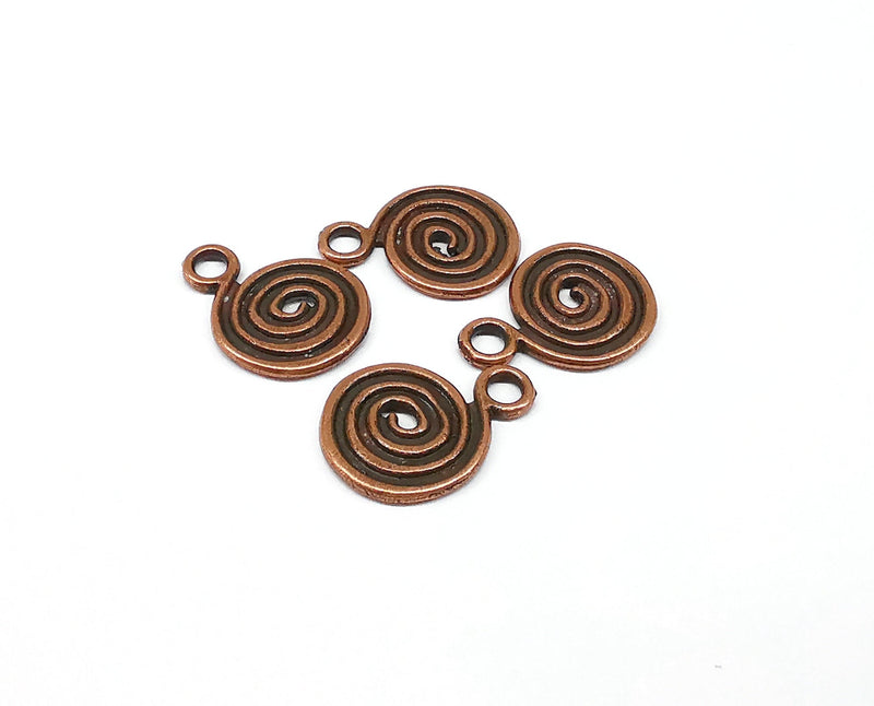 10 Sun Charms Antique Copper Plated Charms (17x13mm) G21396