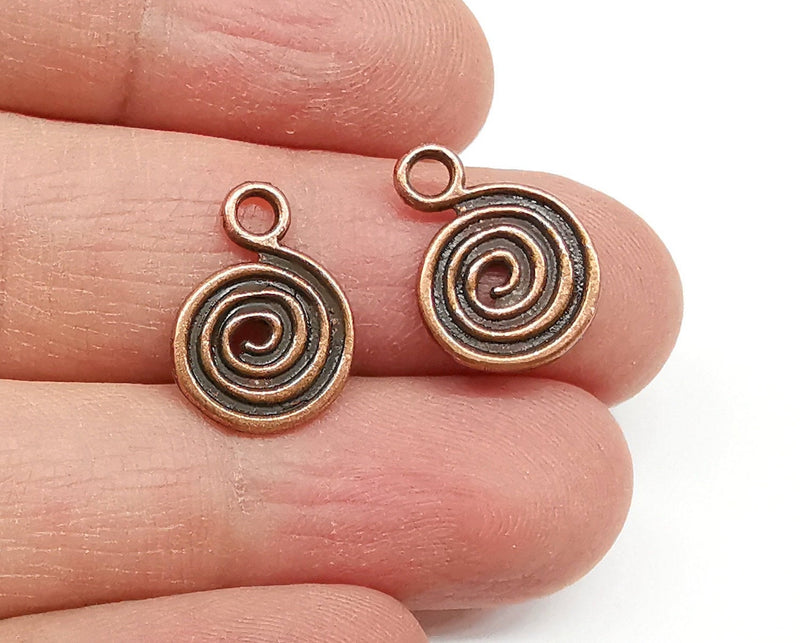 10 Sun Charms Antique Copper Plated Charms (17x13mm) G21396