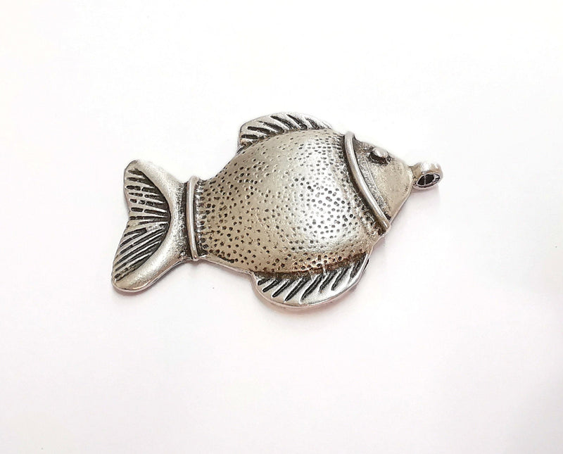 Fish Charms Antique Silver Plated Charms (54x34mm)  G21122