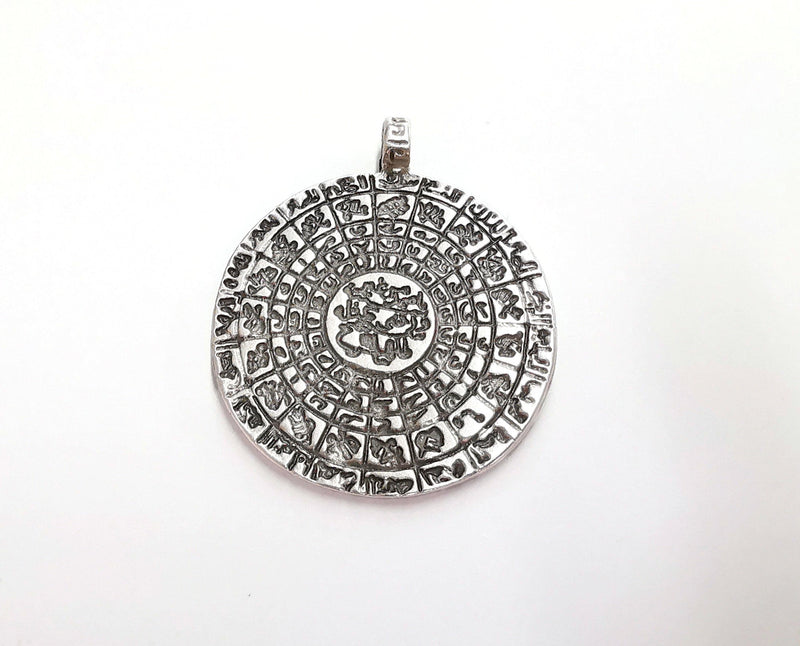 Silver Pendant Antique Silver Plated Pendant (47x38mm)  G21136