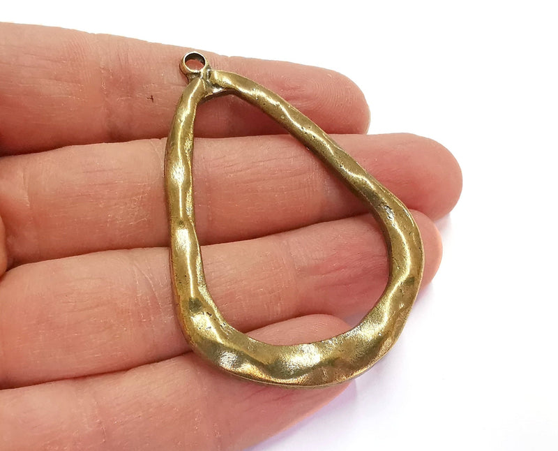 Drop Antique Bronze Pendant Antique Bronze Plated Pendant (64x43mm)  G21148