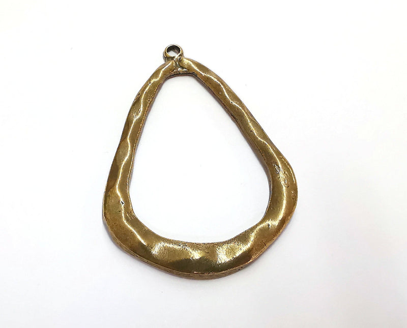 Drop Antique Bronze Pendant Antique Bronze Plated Pendant (64x43mm)  G21148