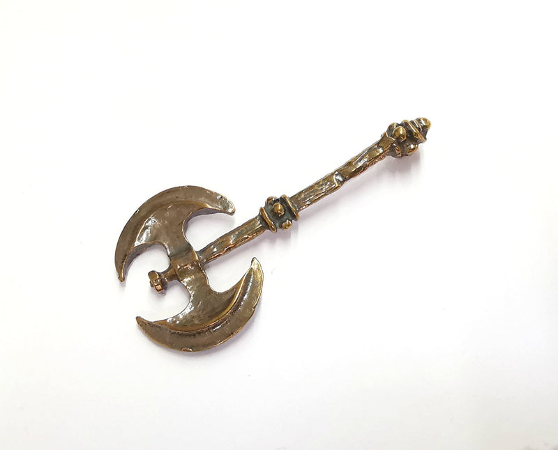 Axe Pendant Antique Bronze Plated Pendant (66x33mm)  G21149