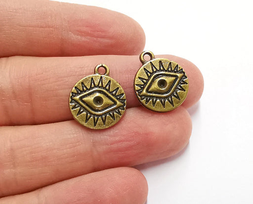 10 Eye Charms Antique Bronze Plated Charms (18x15mm)  G21182