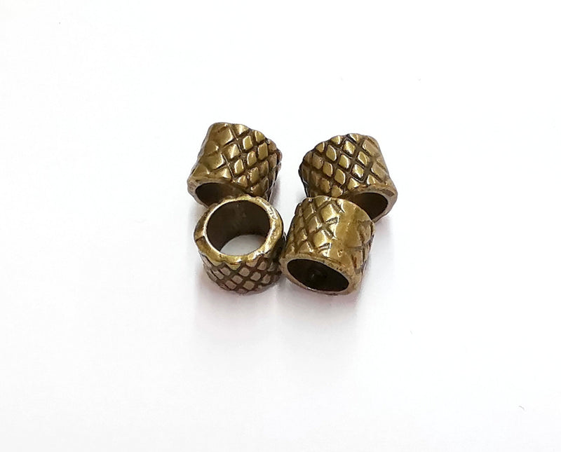 10 Rondelle Beads Antique Bronze Plated Beads (10x8mm)  G21187