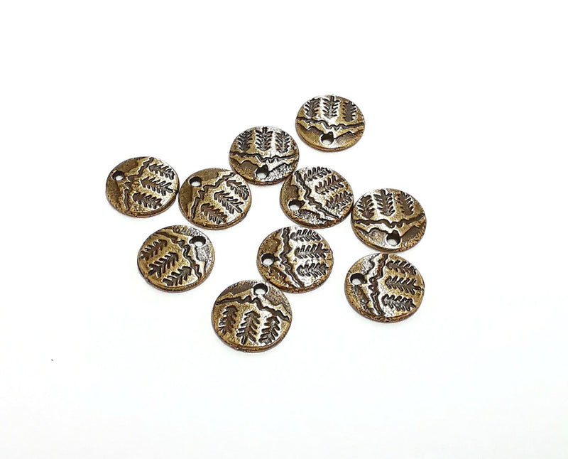 20 Antique Bronze Charms Antique Bronze Plated Charms (10mm)  G21411