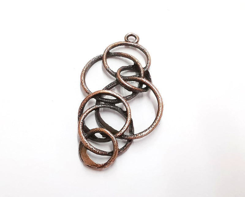 Circles Charms Antique Copper Plated Charms (67x33mm) G21203