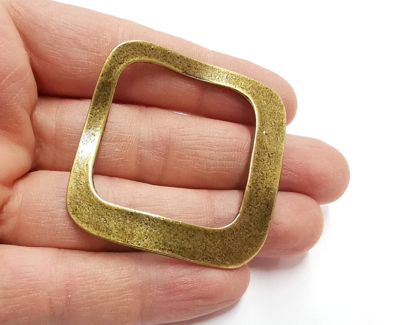 2 Cambered Charms Antique Bronze Plated Charms (50x50 mm)  G21211