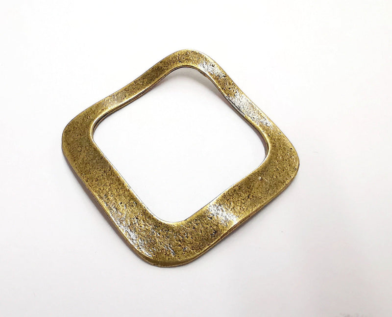 2 Cambered Charms Antique Bronze Plated Charms (50x50 mm)  G21211