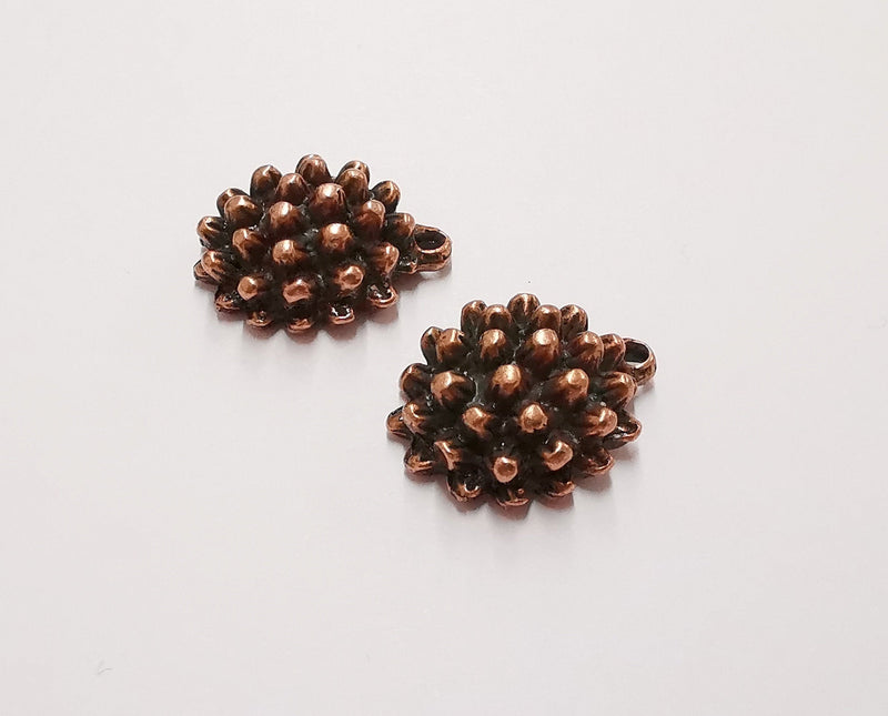 2 Cambered Charms Antique Copper Plated Charms (24x20mm)  G13379