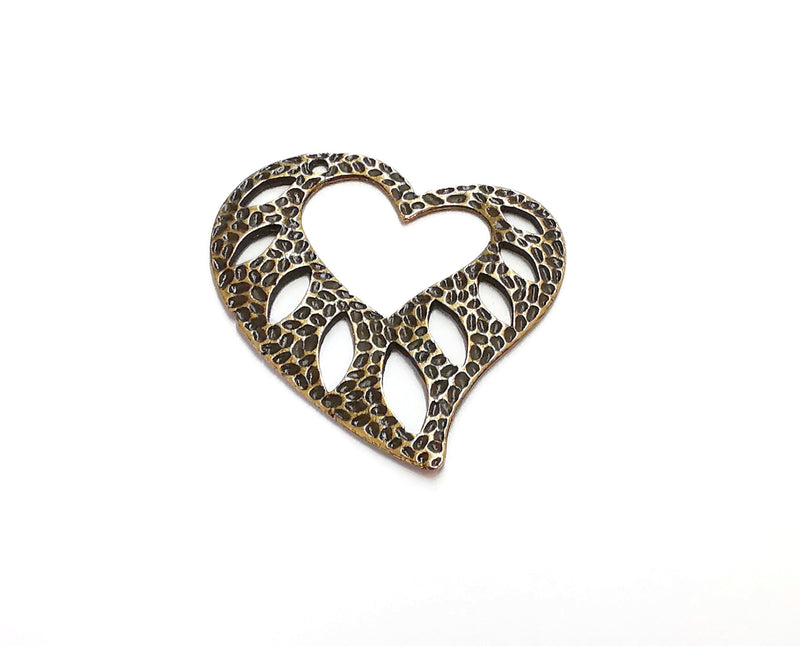 2 Antique Bronze Charms Antique Bronze Plated Charms (38x35mm)  G21427