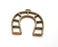 Horse Shoe Pendant Antique Bronze Plated Pendant (52x47mm)  G21223