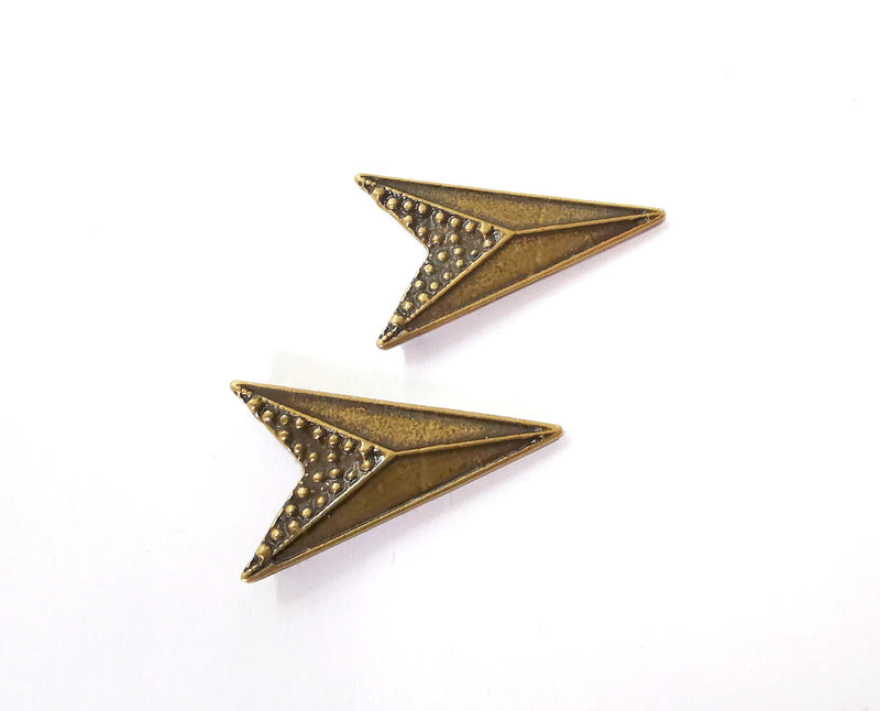 2 Arrowhead Charms Antique Bronze Plated Charms (39x24mm)  G21443