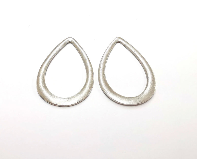 4 Drop Findings Antique Silver Plated Findings (40x27mm)  G21285