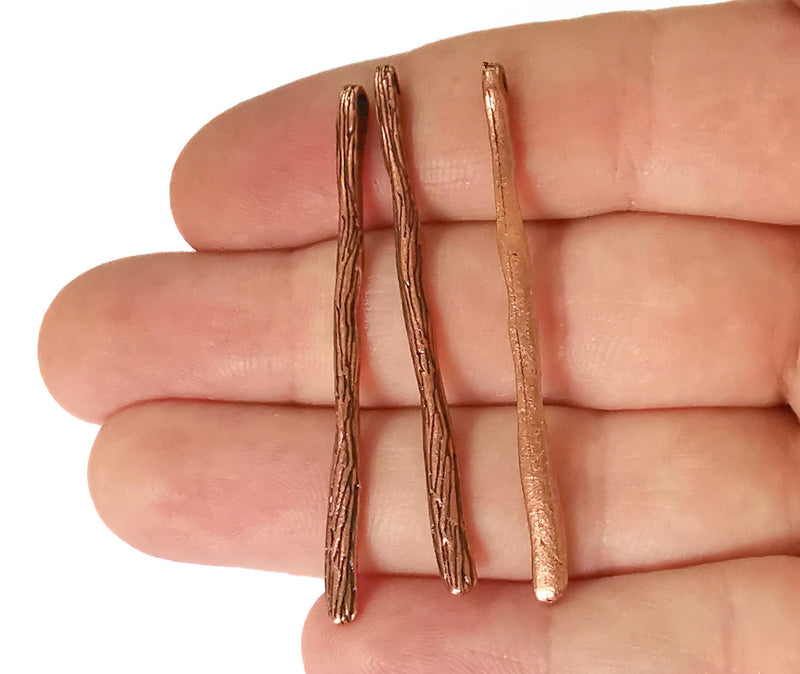 4 Copper Charms Antique Copper Plated Charms (45x4mm)  G21446