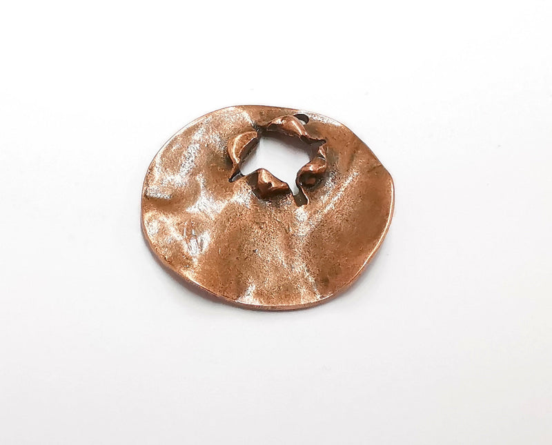 2 Antique Copper Charms Antique Copper Plated Charms (37mm)  G21302