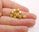 10 Snow Flake Beads Gold Plated Beads (7mm) G21306